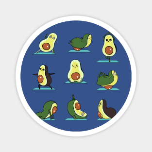 avocado yoga Magnet